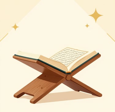 A serene notebook open beside a delicate sprig of jasmine on a soft off-white surface, with Arabic calligraphy softly blurred in the background.