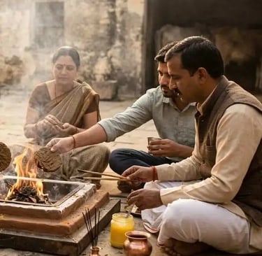 cow dung cake for pooja