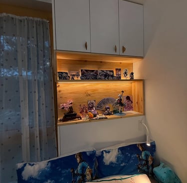 a bed with a bed and a bed in the background