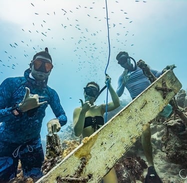 Freediving community on Curacao