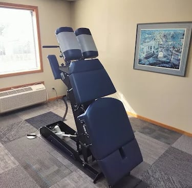 Treatment room at Resolve Chiropractic in Brookfield Wisconsin