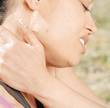 Whiplash injury affecting the neck after a car accident