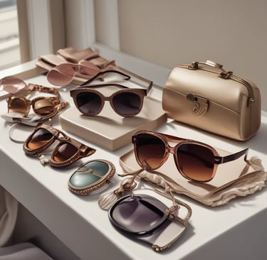 A pair of headphones sitting on top of a black ribbon