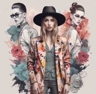 A vibrant street fashion scene in São Paulo with colorful outfits and lively atmosphere.