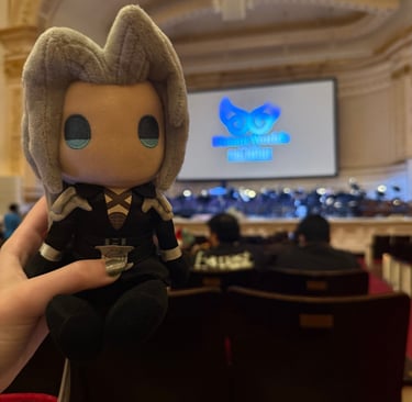 Sephiroth plushy at Distant Worlds Concert in NYC Carnegie Hall