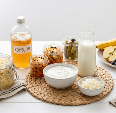 Alimentos probióticos e fermentados para saúde intestinal e mental
