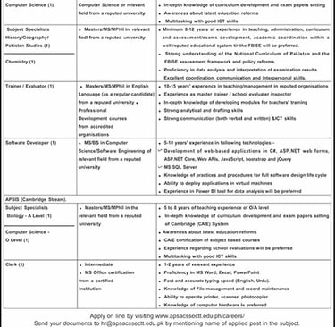 Army Public Schools and Colleges System Rawalpindi Jobs 2026 February Apply Online Teaching Faculty & Others APS&CS Latest