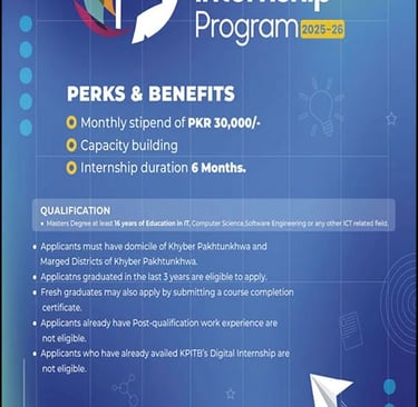 KPK IT Board Digital Internship Program 2025-2026 Apply Online Latest