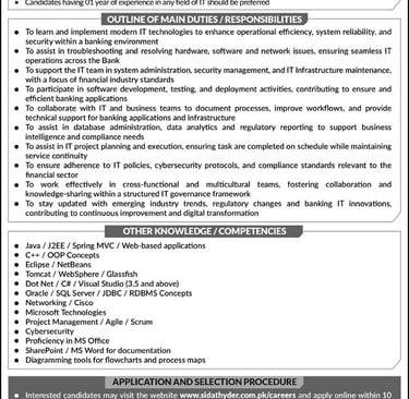 NBP IT Officer Jobs 2026 Apply Online advertisement for fresh graduates at National Bank of Pakistan in Karachi and Lahore OG