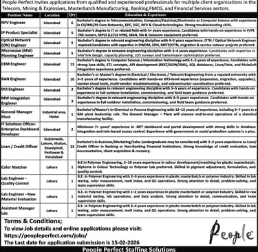 Career Opportunities- People Perfect Pakistan