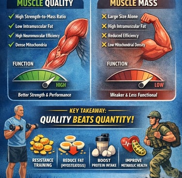 Muscle Quality vs. Muscle Mass: Why Strength-to-Mass Ratio Determines Healthy Aging
