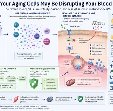 Aging cells may be silently raising your blood sugar. Explore how SASP affects muscle, insulin signa