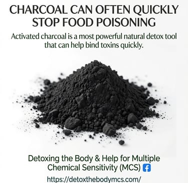 Detox & help me activated charcoal for food poisoning