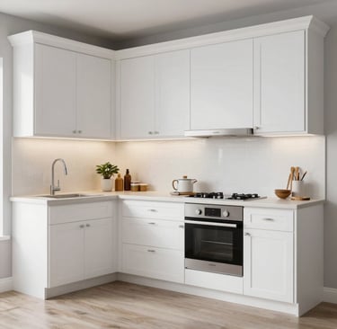 Close-up of a finely crafted wooden cabinet with smooth finishes and elegant handles.