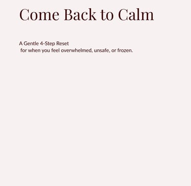 Grounding Techniques for Anxiety – Gentle Reset PDF Guide Cover