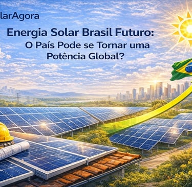 Instalações de painéis solares no Brasil representando o potencial de crescimento e o futuro da ener