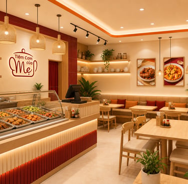 tiệm cơm văn phòng, cơm gia đình