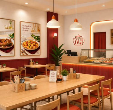 tiệm cơm văn phòng, cơm gia đình