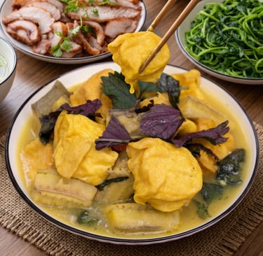 đậu om chuối của tiệm cơm văn phòng, cơm gia đình