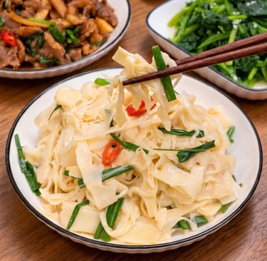 măng xào của tiệm cơm văn phòng, cơm gia đình