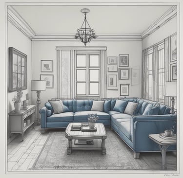 Bright living room with modern inventory