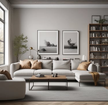 Bright living room with modern inventory