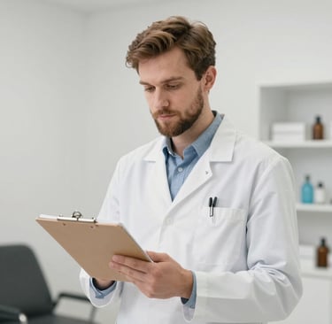 Bright and welcoming medical office reception area with modern decor and comfortable seating.