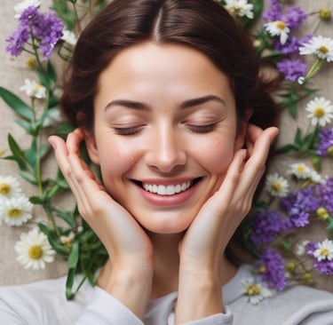 A peaceful consultation scene where a client and the consultant share a warm, understanding moment.