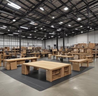 A friendly customer service representative wearing a headset, ready to assist with warehouse and event equipment inquiries.