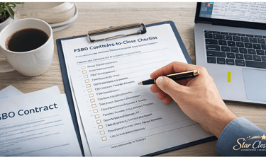 FSBO contract-to-close checkist and documents  for Florida home sale