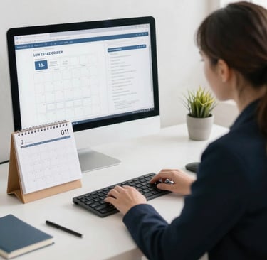 a transaction coordinator with calendar and tracker for on time closing