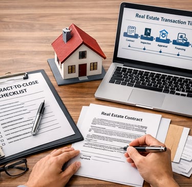 Transaction coordinator reviewing Florida real estate contracts and deadlines to ensure compliance 