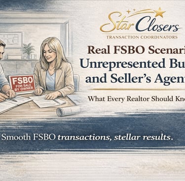 FSBO transaction problem unrepresented buyer real estate scenario Florida