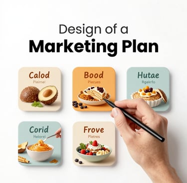 Social media manager scheduling posts on a laptop with coffee and notes nearby
