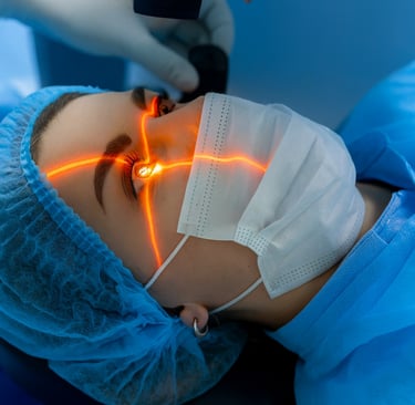 eye surgery and laser treatment