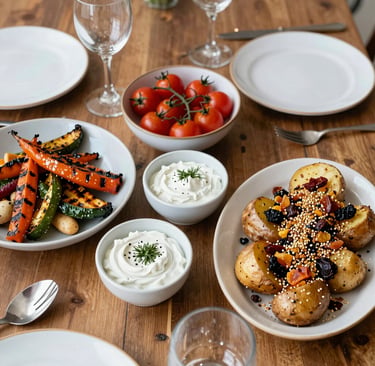 A festive winter setting featuring the winter-glühwein-granola in a glass jar, decorated with cinnamon sticks and star anise.