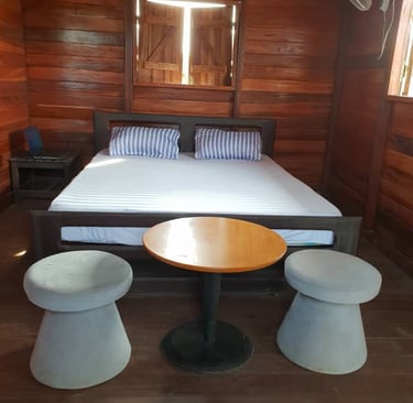 Wake up to the sound of the waves and sleep in a cosy wooden bungalow at Mangrovia Beach....