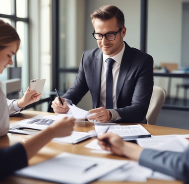 A group of diverse accounting students engaged in a lively discussion during an offline workshop.