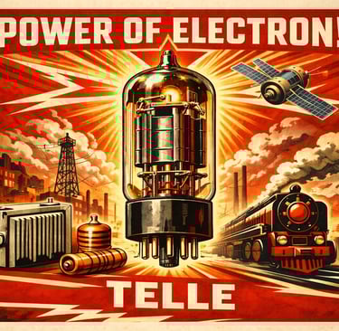 Telle vacuum tube detective propaganda poster science fiction