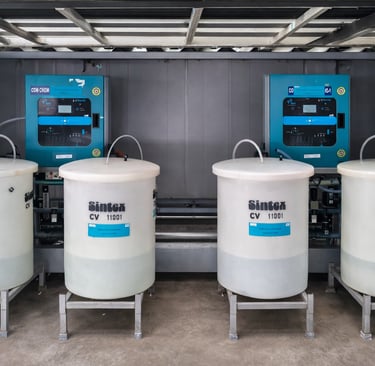 Automatic chemical dosing system for cooling tower water treatment