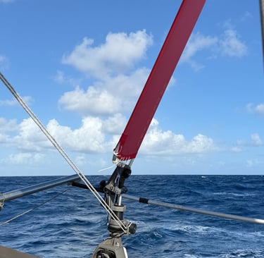 Unter Selbststeueranlage auf dem Atlantik