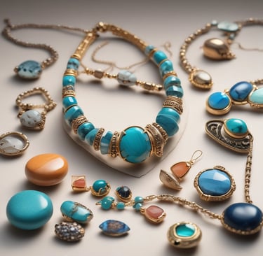 collection de joaillerie sur la table