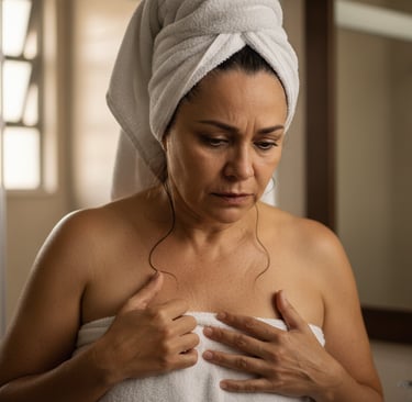 Mulher achou um nódulo na mama e tem dúvida sobre o que fazer e se deve se precupar