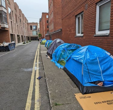 Asylum seekers Dublin's tent city