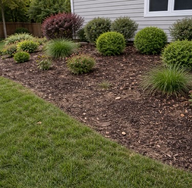 Before new mulch