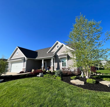 sod installation on a residential front yard
