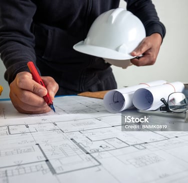 a man in a hard hat and a hard hat