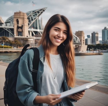 A train station with a sign for the australian institution of management