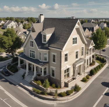 Photo of the sleek Sarjapur Heights office building with modern architecture under a bright blue sky.