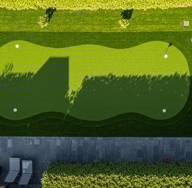 Backyard putting green with 11 stimp speed in Parkland, Florida